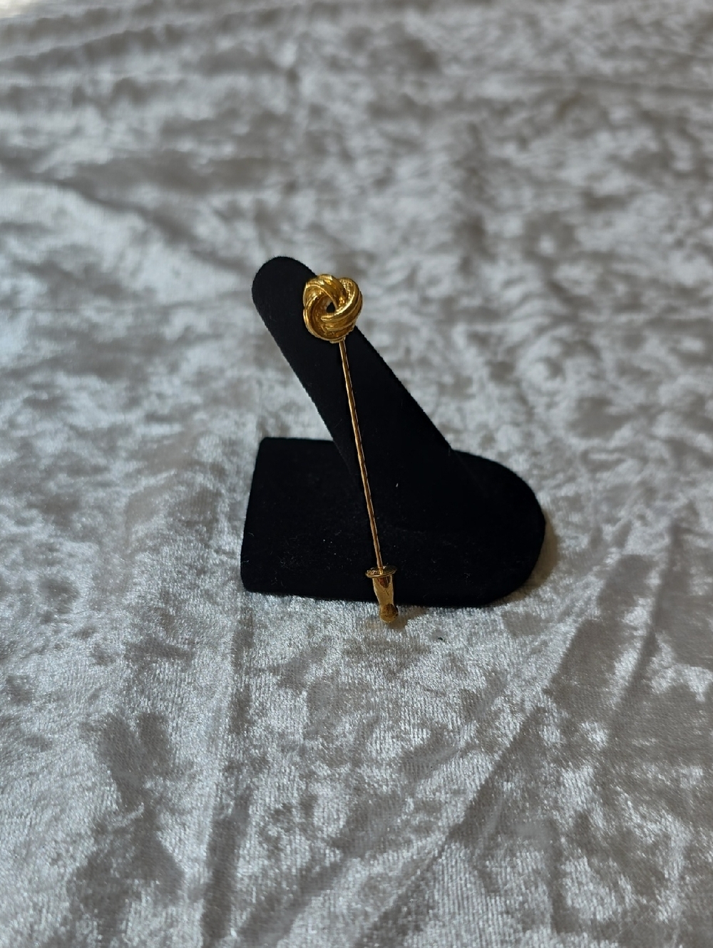 Monet Signed Vintage Gold Love Knot Stick Pin